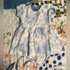 Puff Short Sleeve Bow Twirl Dress